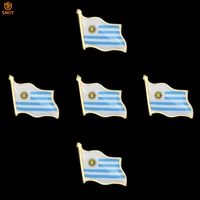 5pcs republic of uruguay fashion match national flag brooch tiesuit shirt lapel mens pins badge