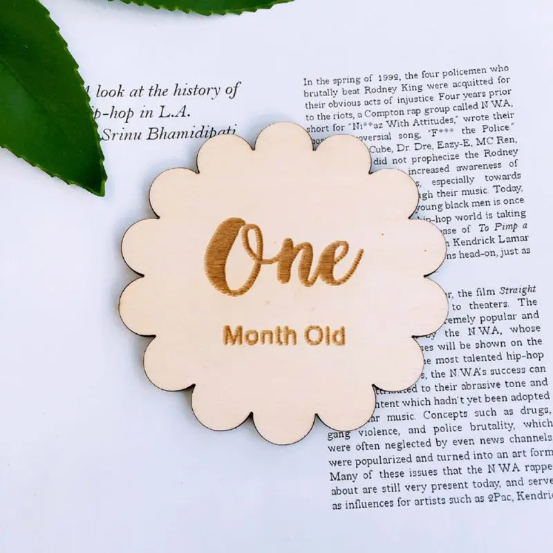 

12 Pcs/set Nordic Style Baby Birth Month Number Birthday Commemorative Milestone Card Newborn Full Moon Photography Props