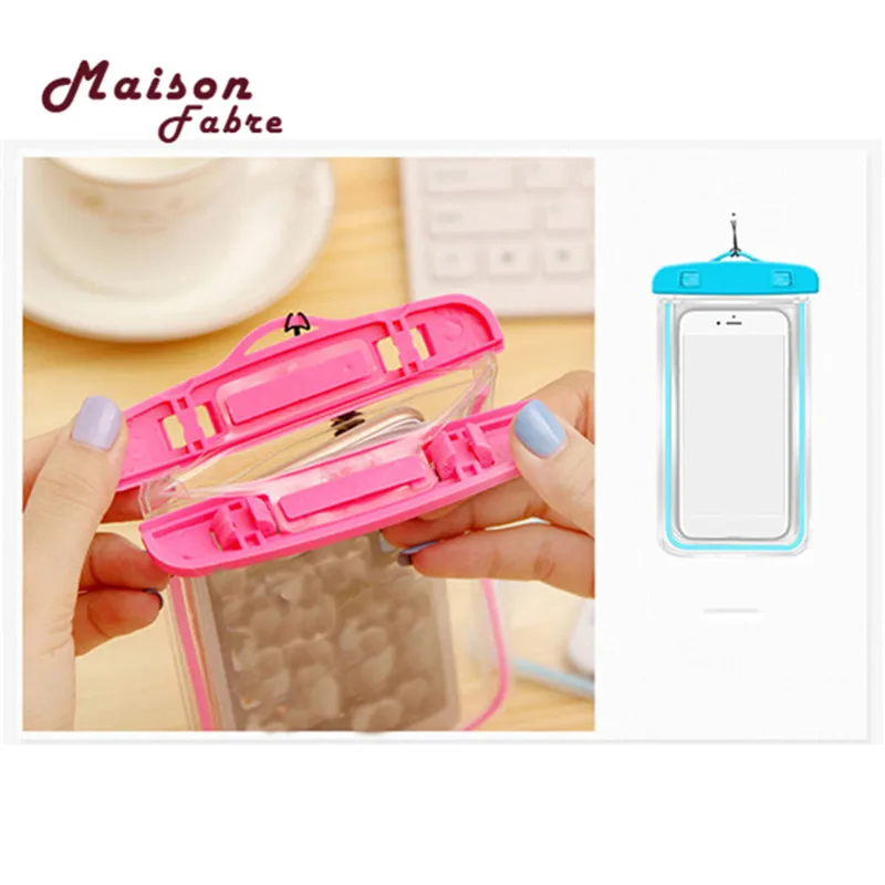 Underwater Shooting Luminous Fluorescent Touch Screen Intelligent Transparent Outdoor Diving Swim Phone Waterproof Pouch Bag | Багаж и