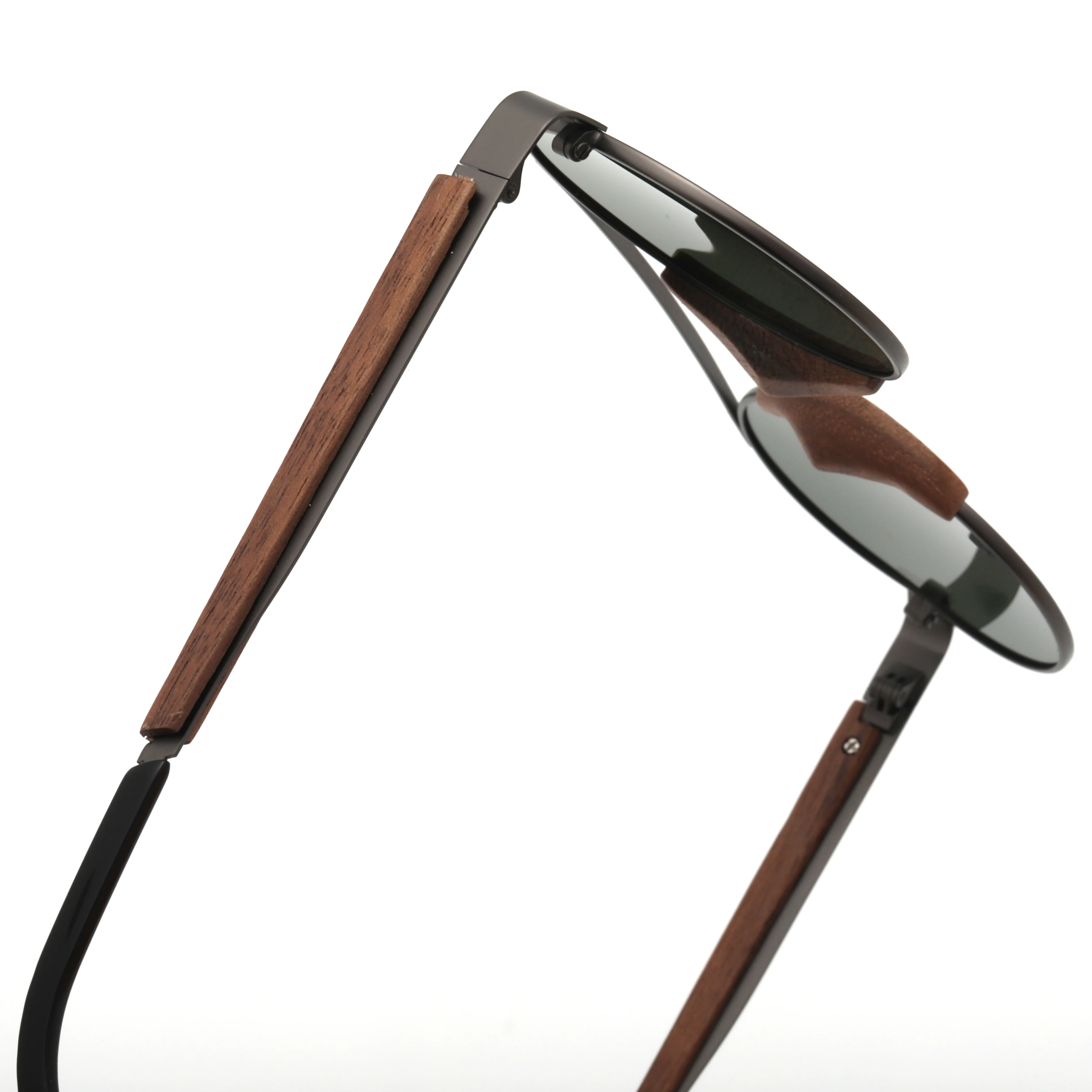 

SKYDOVE Pilot Metal Wood Sunglasses Mens Round Sunglasses Alloy 2020 Fashion Sunglasses Men