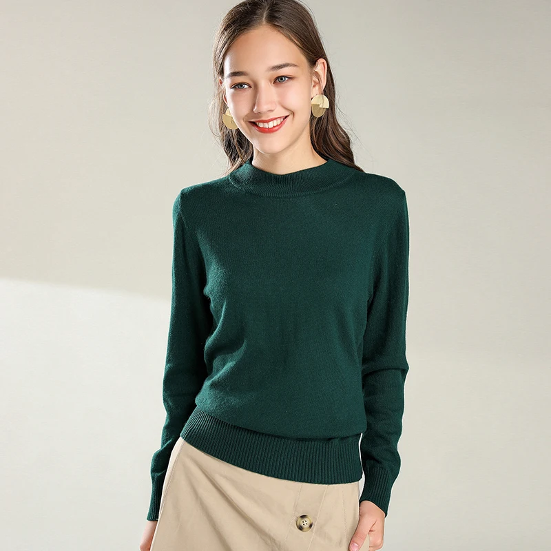 Женская водолазка с длинным рукавом зимний трикотажный джемпер | одежда