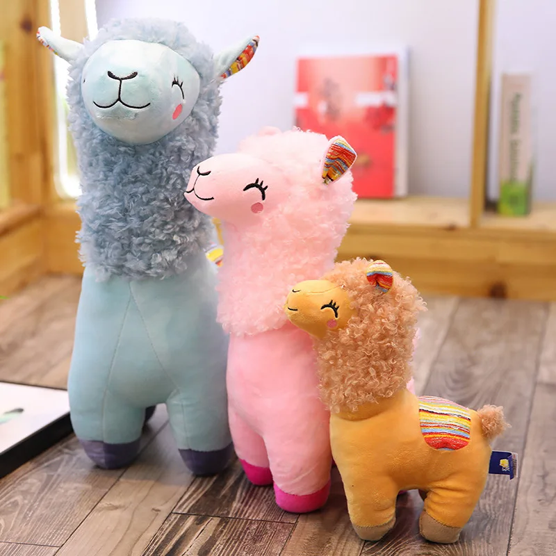 

Free ship 45cm alpaca anime plush toy children soft pillow hugs kawaii girls stuffed toys animal sheep christmas birthday gift