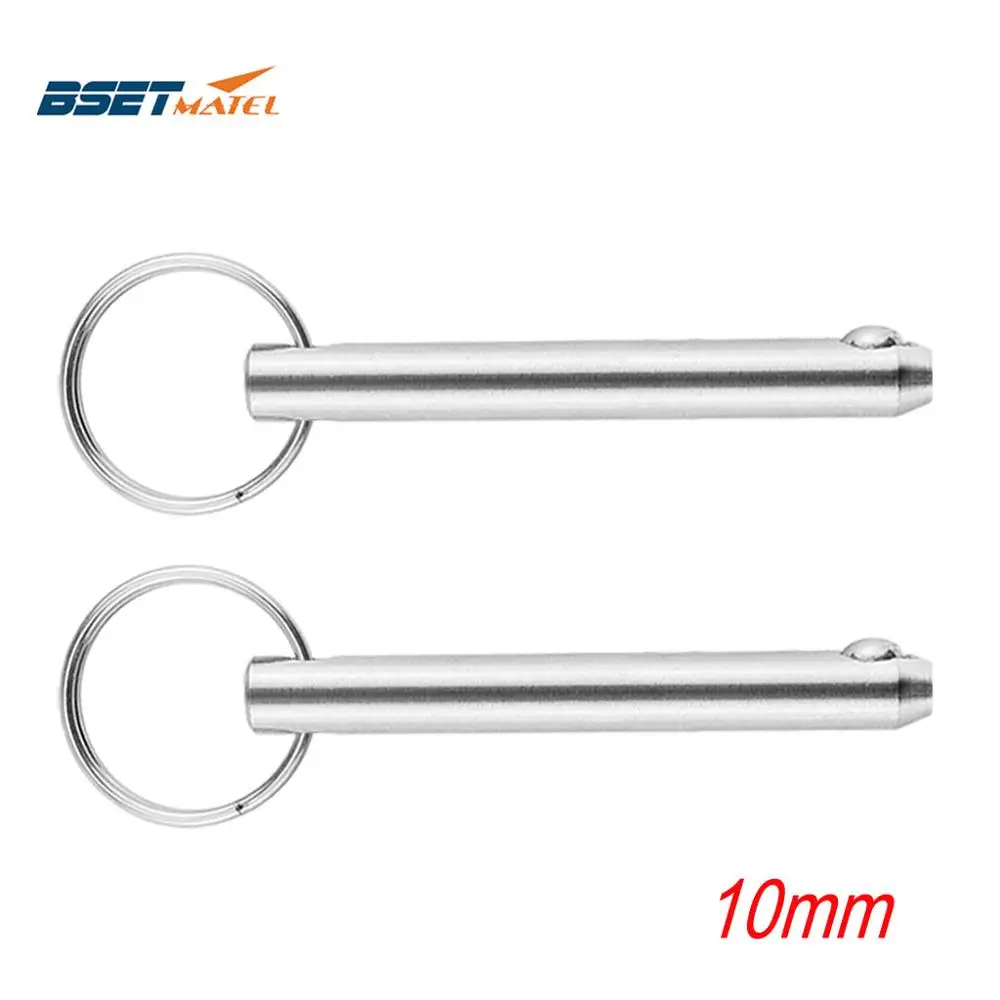 

2PCS 10mm Stainless Steel 316 Marine Grade Quick Release Ball Pin for Boat Bimini Top Deck Hinge Marine Boat Accessories