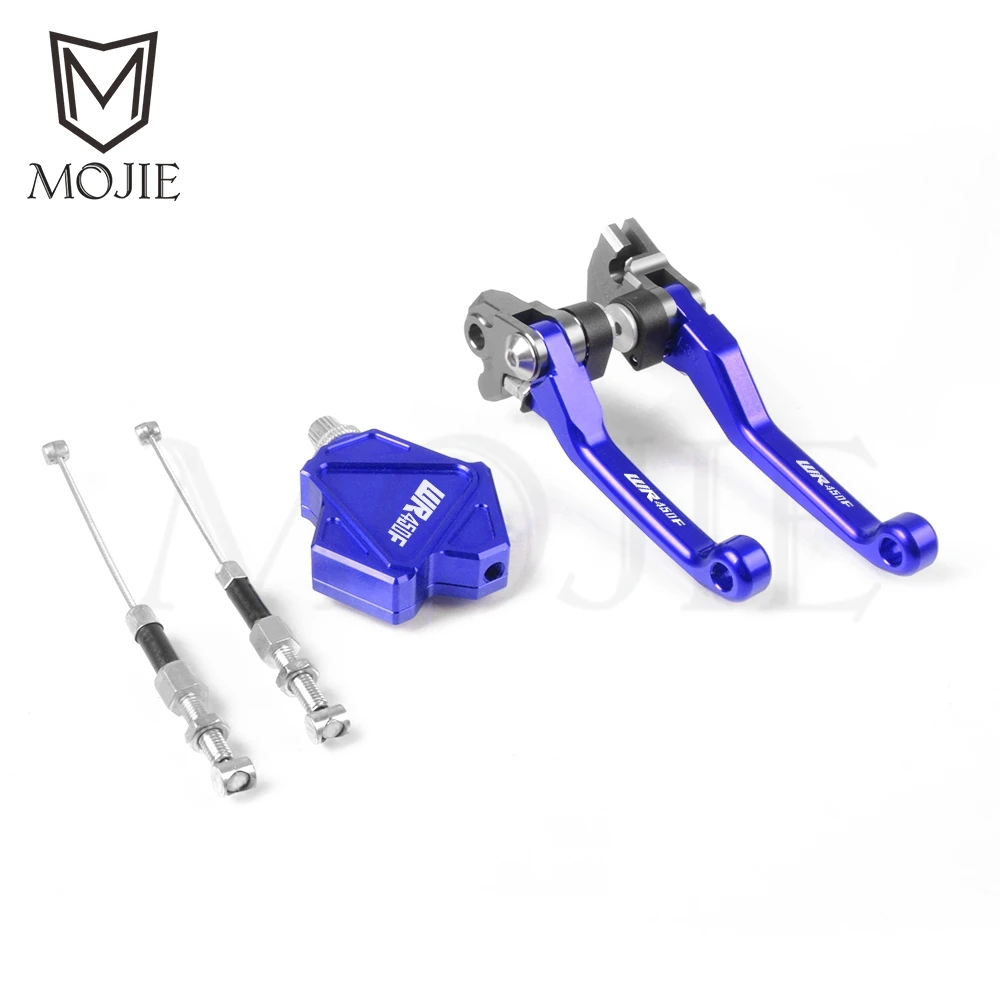 Для YAMAHA WR450F WR 450F 450 WR450 F 2001- Мотокросс ЧПУ поворотный тормоз трюк рычаг сцепления легко тяните кабель системы мотоцикла - Цвет: WR450F 01-15 Blue