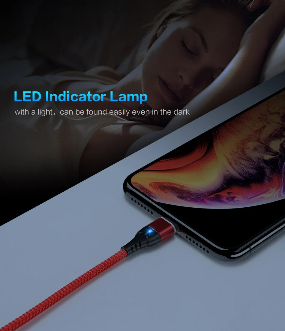 2 м Быстрый 3а Магнитный кабель для iPhone XR XS samsung S9 Plus usb type C зарядка Магнит Micro USB Android шнур телефонный кабель