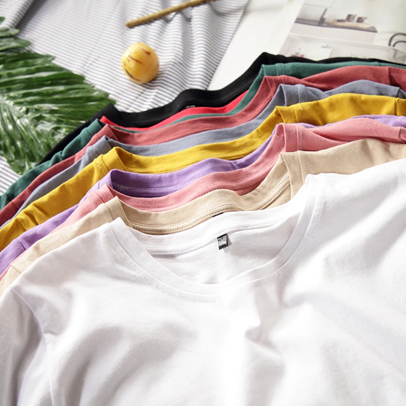 Женская Повседневная футболка с коротким рукавом и круглым вырезом черная белая