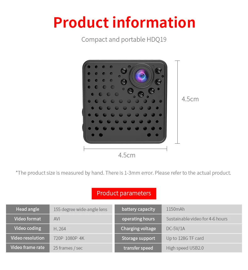W18 1080P Wifi мини-камера, Домашняя безопасность P2P камера WiFi, камера ночного видения беспроводная камера наблюдения, удаленный монитор телефон приложение