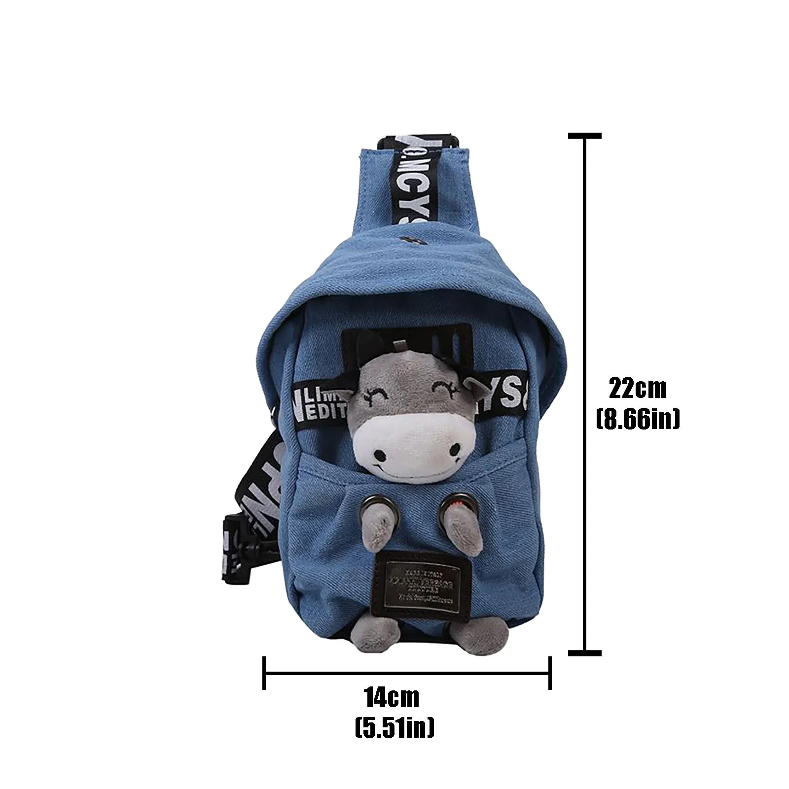 

Cute Cartoon Animal Chest Bag Fashion Lady Bag Canvas Cartoon Print Realistic Cute Waist Bag Running Belt Bags