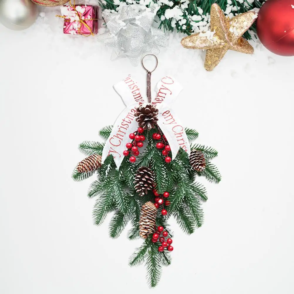 

Creative Red Fruit Decor Wreath Realistic Beautiful PE Holiday Wreath for Party