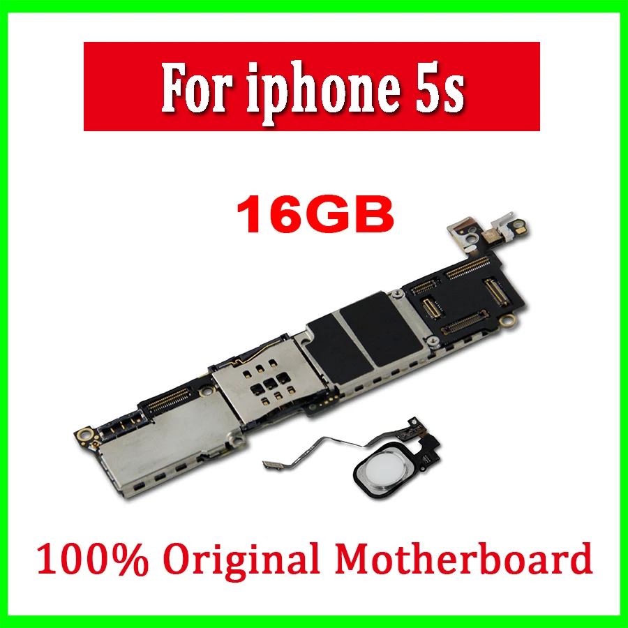 100% разблокированная материнская плата для iPhone 5S с сенсорным идентификатором 16 ГБ
