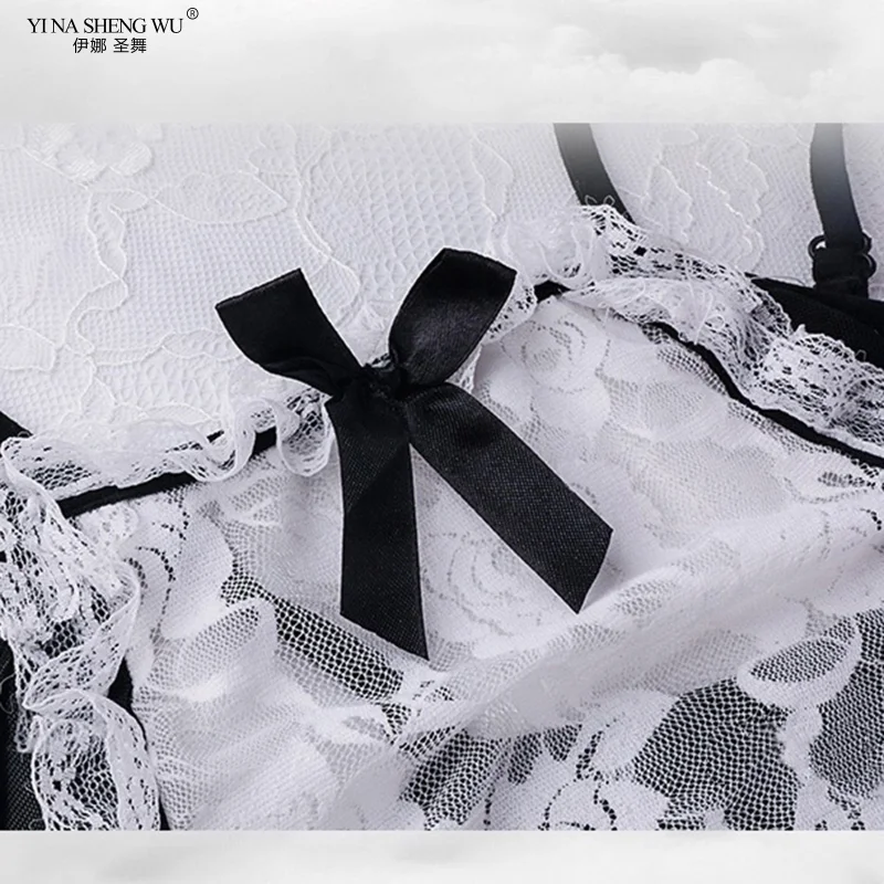 Сексуальный костюм горничной Униформа соблазнение страсть Эротика косплей