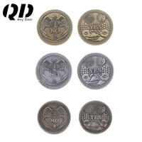 yes or no commemorative coin gothic yes no letter coin classic magic tricks toys home decor metal accessories prop coin