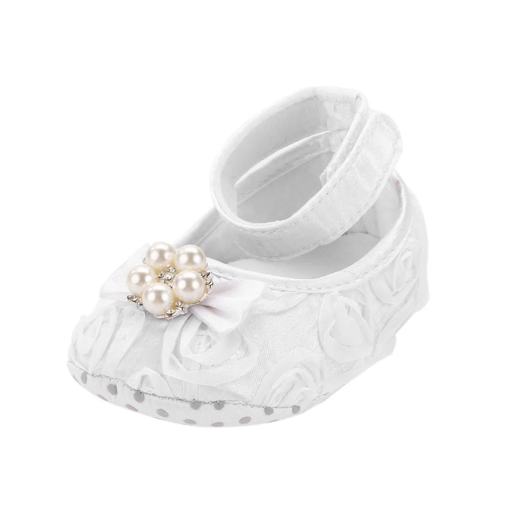 

Solid Color Baby Shoes Girl Canvas Photo Flower Baby Shoes Non Slip Baby Sole Diy Pearl Inlaid Lightweight Cotton Baby Shoes