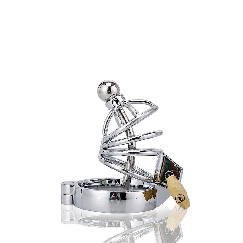 Нержавеющая сталь Мужской взрослый Целомудрие Фетиш клетки мужчины пенис петух