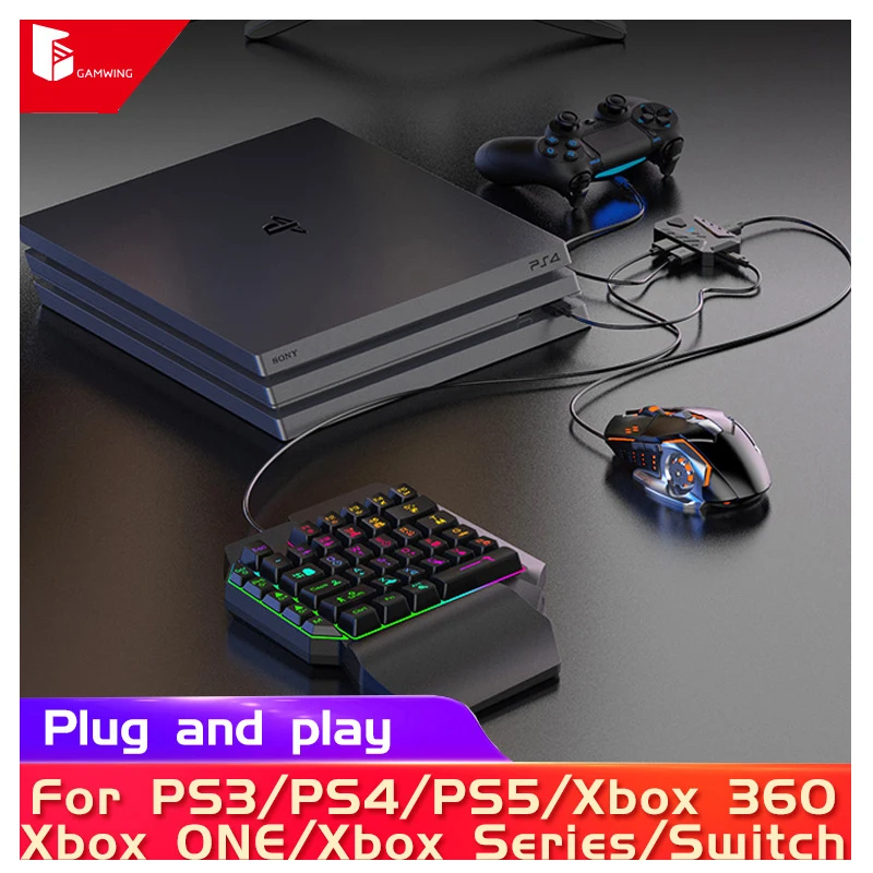 Клавиатура переходник для мыши Switch PS5 PS4 XBOX PS3 конвертер напрямую с контроллером