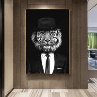 modern animal canvas art wall painting print on canvas classy tiger and lion scandinavia picture for living room home decoration