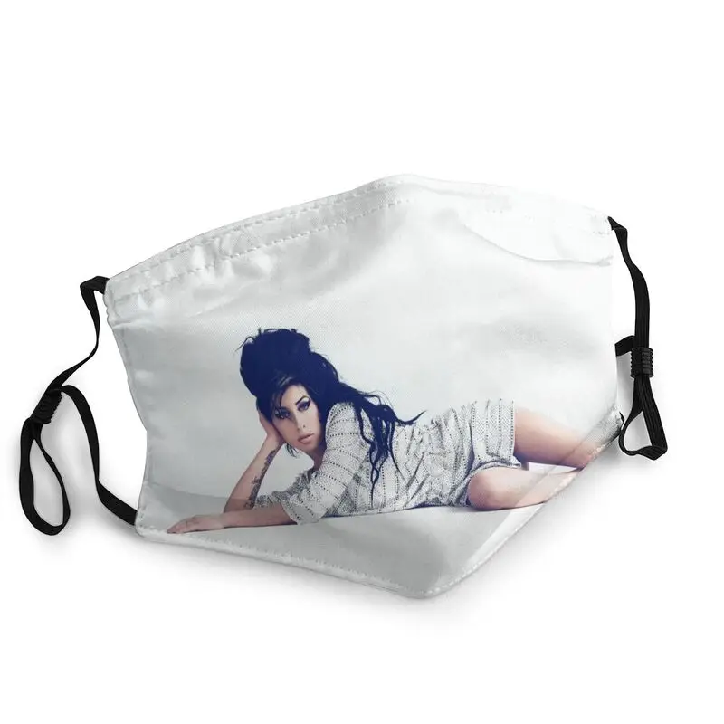 

Дышащая Маска Amy Winehouse для взрослых, унисекс, Songwriter, мужская маска для певицы против смога, Пыленепроницаемая