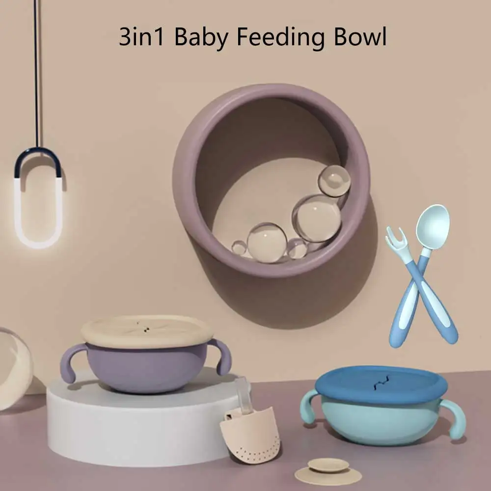 

3 в 1 детская чаша с соломинкой для кормления/закусок/супа