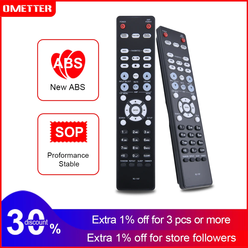 

New RC-1197 Replacement Remote Control For Denon Network Audio Player