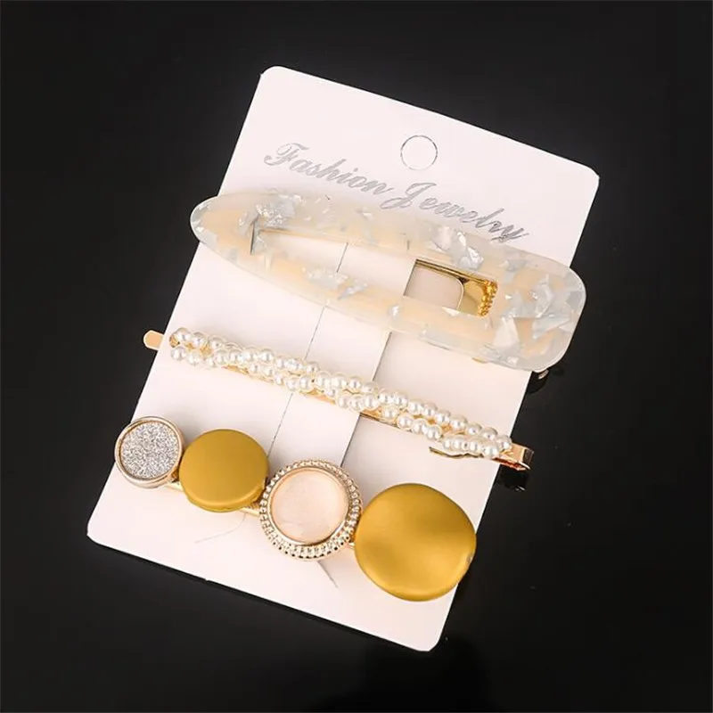 3 шт./компл. новые модные ювелирные изделия из золота ацетат геометрический принт