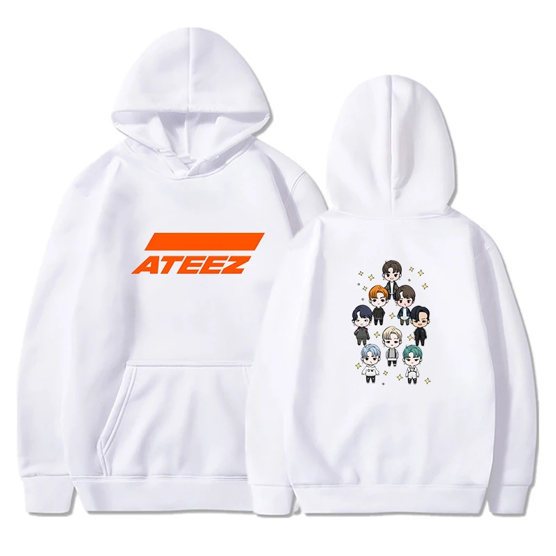 Мужская и Женская толстовка с принтом ATEEZ стильные толстовки буквенным