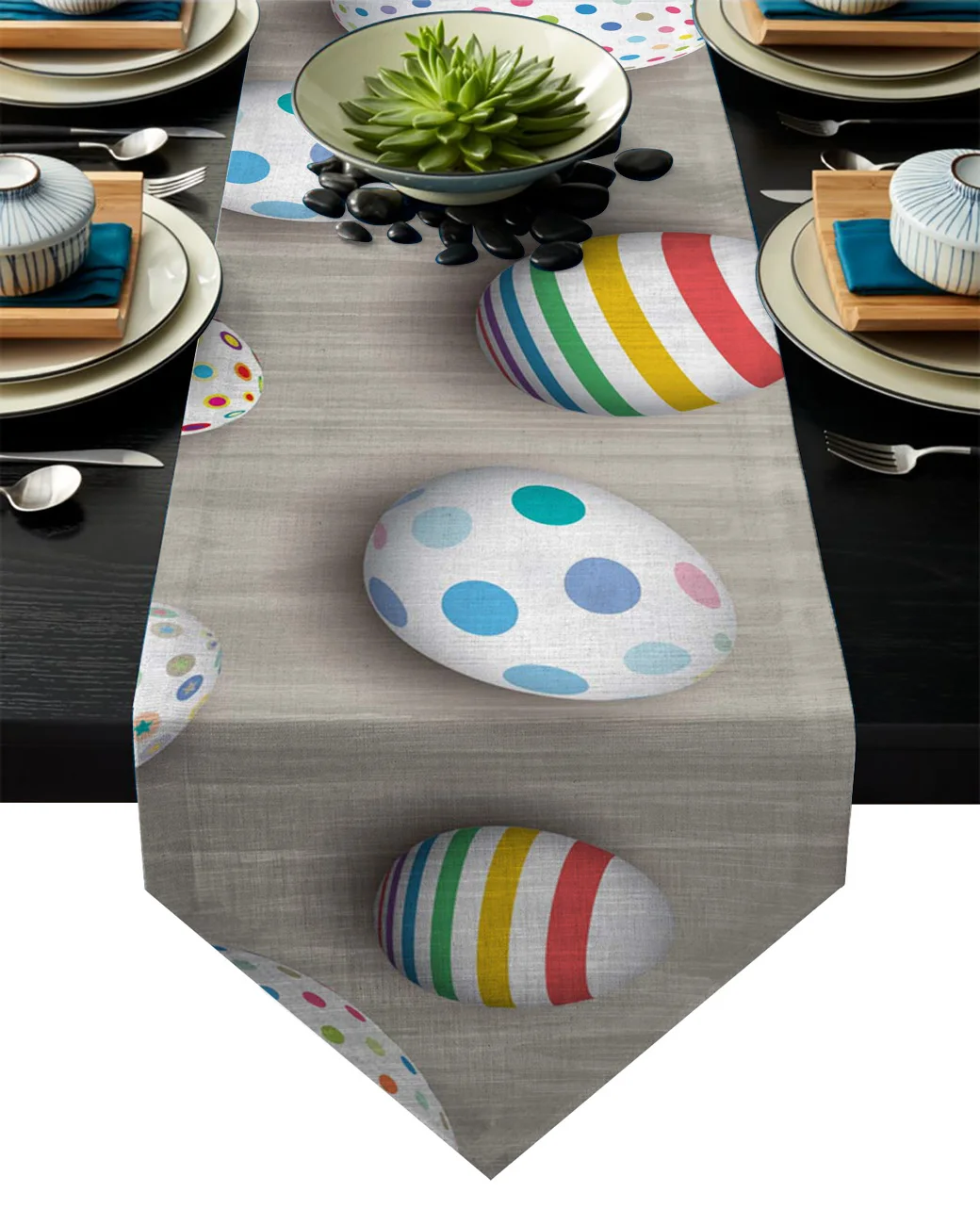 Пасхальные яйца деревянное зерно фон настольная дорожка Рождественский Отель