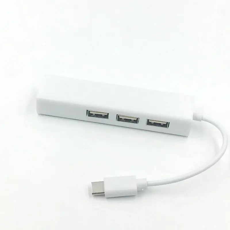 USB к Ethernet адаптер с 3 Порты и разъёмы usb хаб 2 0 RJ45 Lan сетевая карта для Mac iOS Android ПК