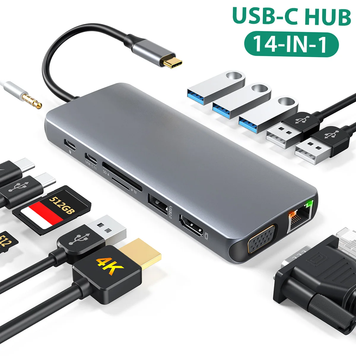USB-концентратор dodocool 14 в 1 для MacBook Android Windows USB 2 0 | Компьютеры и офис