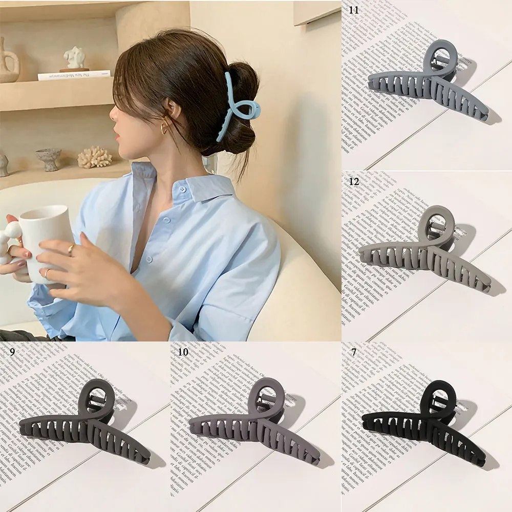 

Hair Claws Large Geometric Barrettes Women Girls Korean Style Accessories Matte Solid Colour Frosted Hair Clip Frosted Hairpin