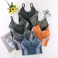 new women sexy sports underwear ladies comfortable breathable seamless big u camisole wrapped chest bra push up bralette top