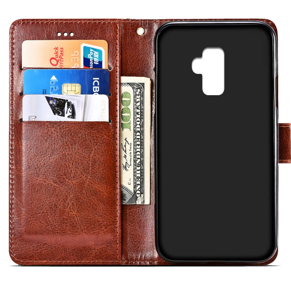 Кожаный чехол для Samsung Galaxy J8 2018 J810 J810F чехол-книжка J 8 / J82018 810 F чехлы телефонов |