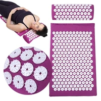 massager cushion massage yoga mat acupressure relieve stress back body pain spike mat acupuncture massage yoga mat with pillow