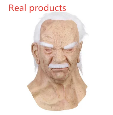Маска на Хэллоуин Реалистичная забавная ретро-маска из латекса для взрослых