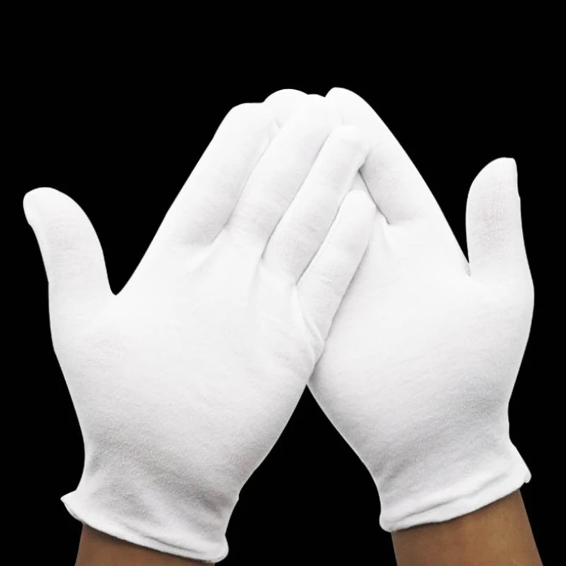 

24 Pairs of Soft Cotton Gloves, Anti-Static Gloves, White Work Gloves, Hand Protection, Soft
