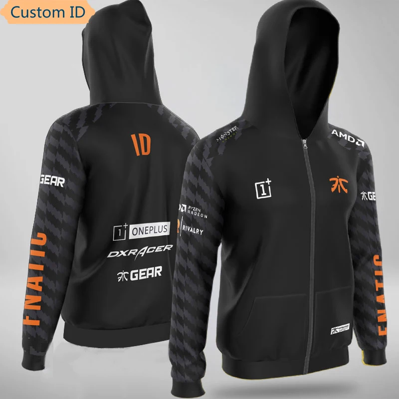 

LOL Fnatic E-Sports командная форма трикотажная куртка игровая куртка пальто наивысшего качества на заказ ID толстовка мужская женская уличная Толс...