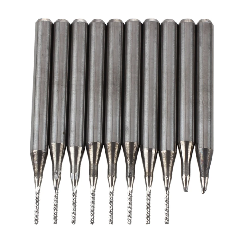 10 pcs Carbide PCB End Mill 0.8mm | Инструменты
