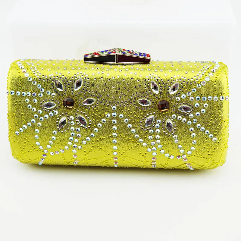 Желтые сумки женские вечерние кошельки со стразами роскошные сумочки