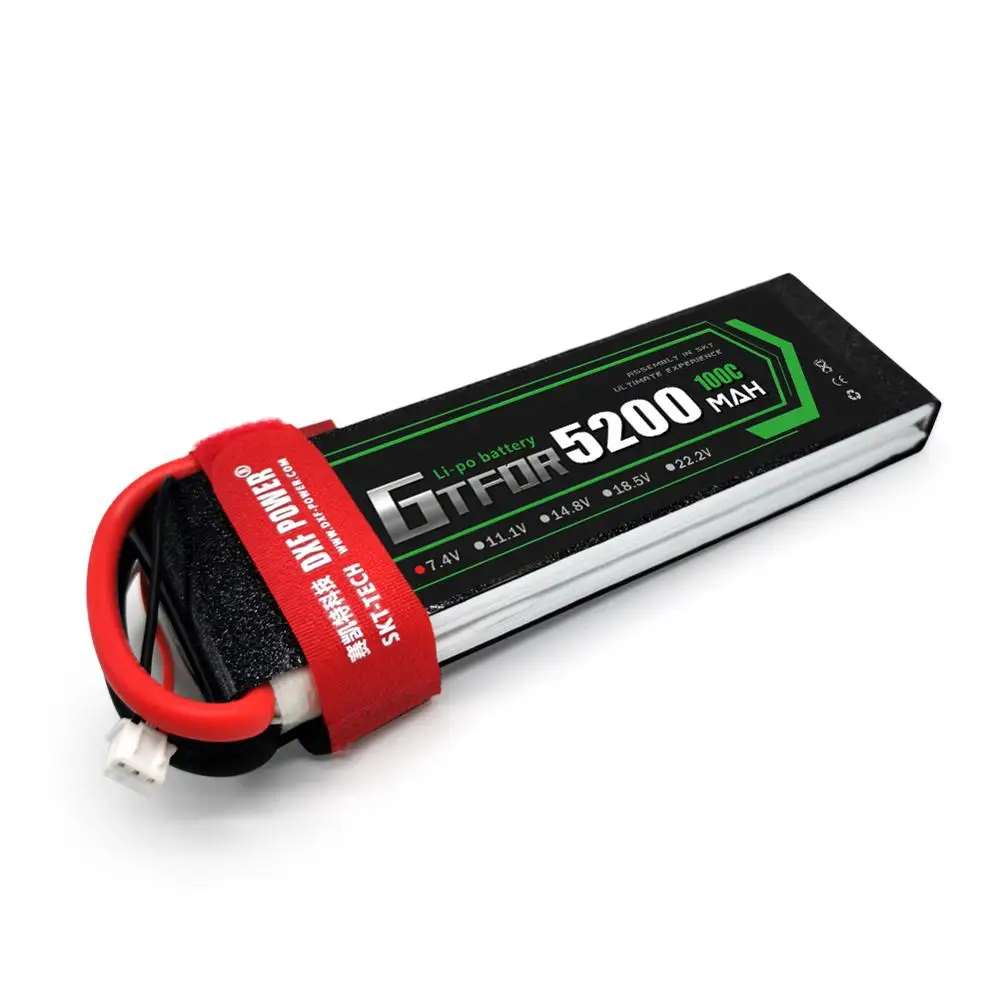 GTFDR-bater&iacute;a Lipo 2S 7,4 V 5200mah 100C-200C XT60 T Deans XT90 EC5 para Dron FPV, avi&oacute;n, coche, cami&oacute;n, barco, piezas de RC-3