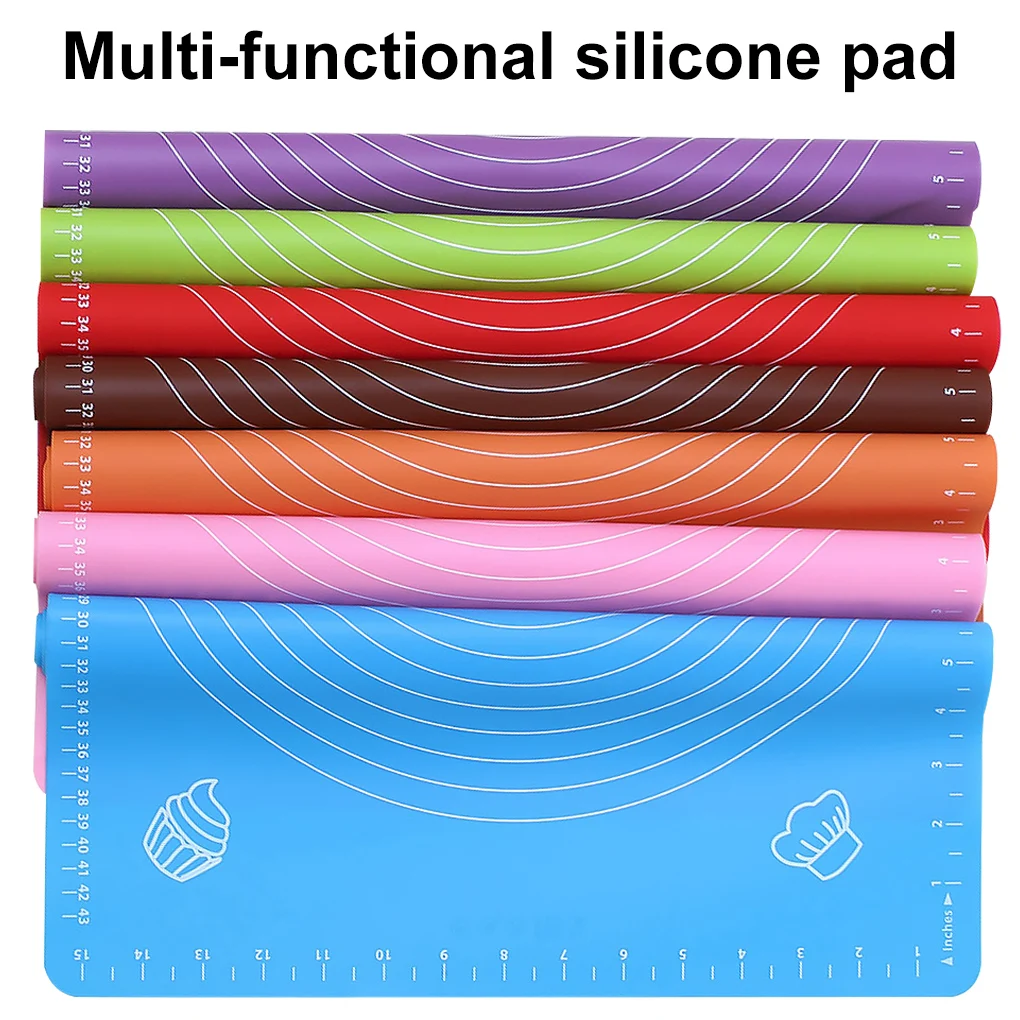 

Thicken Silicone Kneading Dough Mat Scale Non-Stick Kitchen Baking Tool Cake Board Large Soft High Temperature Rolling Dough Pad