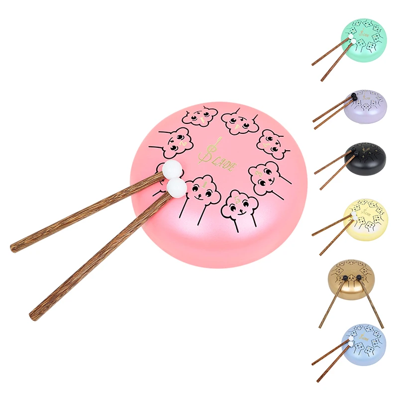 

SLADE Tongue Drum with Drum Stick Yoga Meditation Drum 5.5 Inch Mini 8 Tone Steel Tongue Drum Percussion Instrument Set