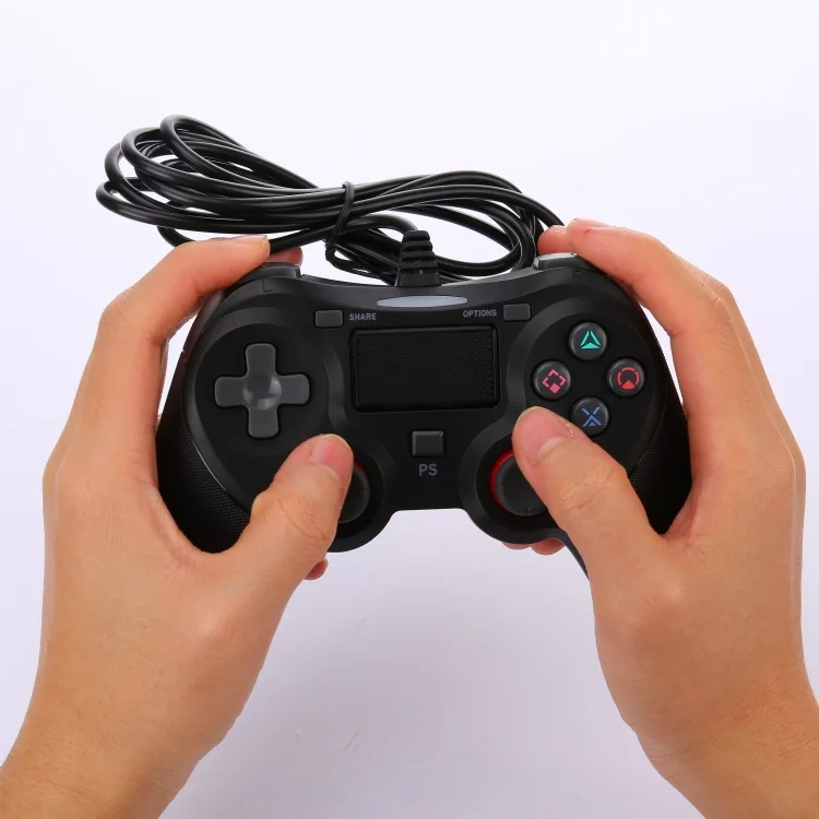 

Резиновый проводной джойстик для частной модели PS4, вибрационная игровая ручка, игровой контроллер, стабильная рукоятка для хоста PS4