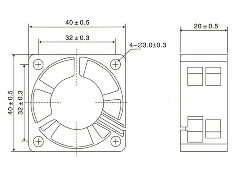 

12V 24V DC Cooling Fan 3D Printer Fan 3D Printer Accessories Extruder Radiator 4020 40x40x20mm