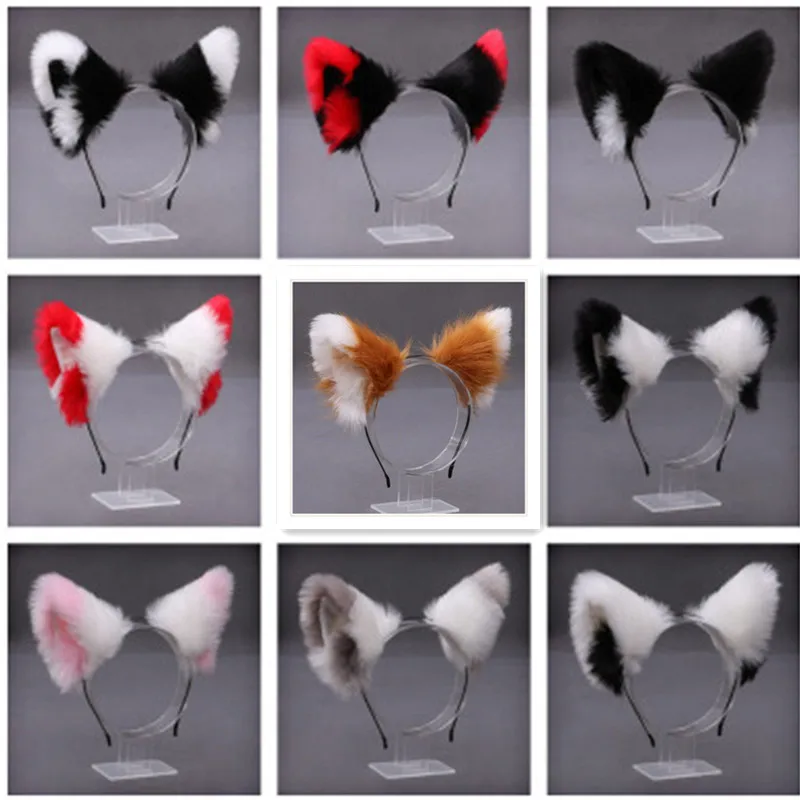 

Lady Cat Fox Faux Fur Hair Hoops Cosplay Headbands Hair Accessories Animal