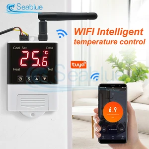 ac 110v 220v dtc2201 dtc1201 wireless wifi temperature controller thermostat ds18b20 ntc sensor app control for smart home free global shipping