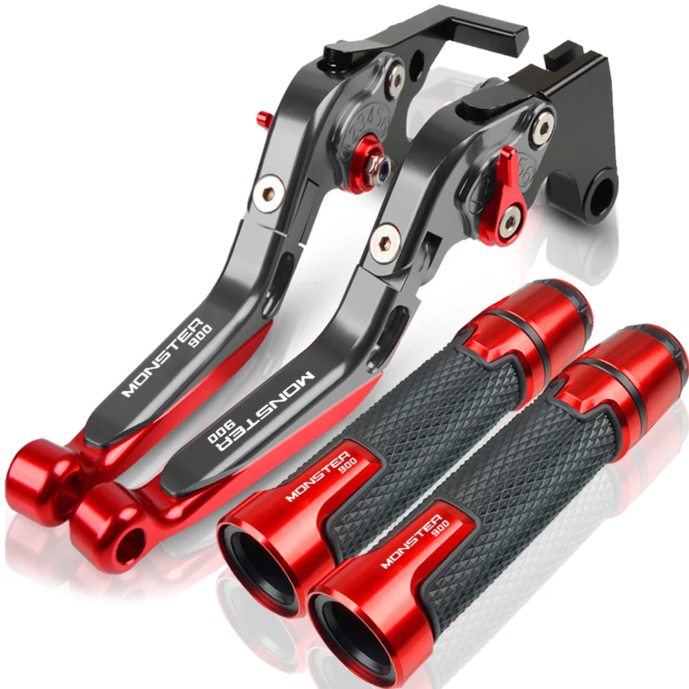 

Adjustable Clutch Brake Lever Handle Grips Set Vibration FOR DUCATI M900 Monster Dark MONSTER900 2002 Motorcycle Handgrip Lever