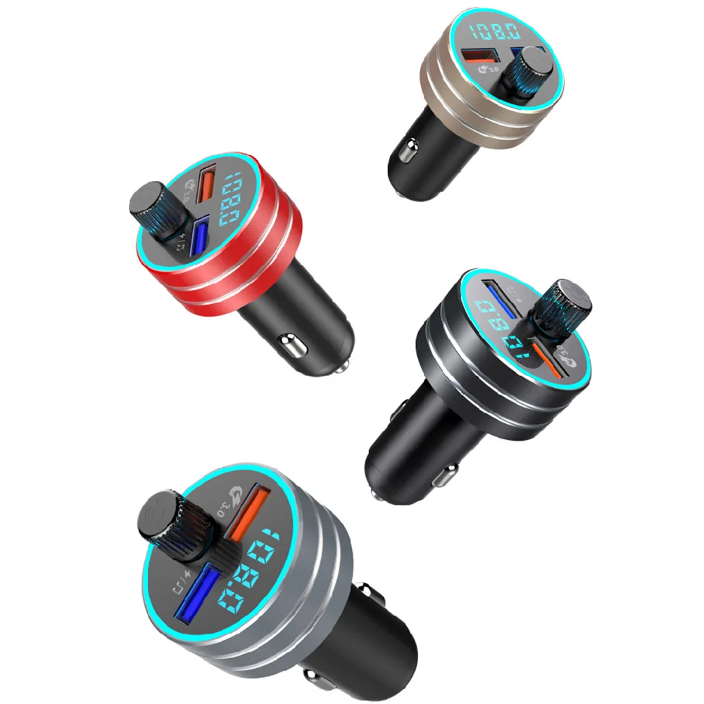 

VR robot FM Transmitter Modulator Bluetooth 5.0 Car Audio MP3 Player Handsfree Car Kit QC3.0 Quick Charge Dual USB Car Charger