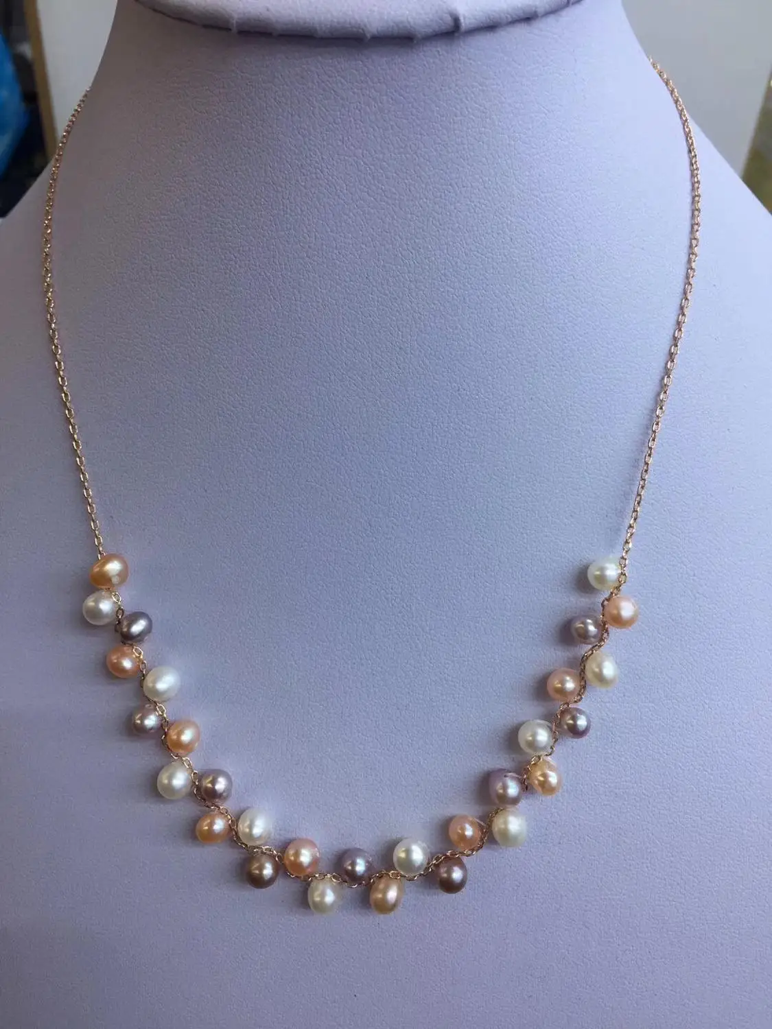 Новое поступление красивое модное ожерелье из пресноводного жемчуга цепочка с