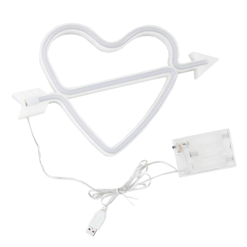 Heart Neon Sign Light for Wall Decor Battery or USB Operated LED Lights Christmas Living Room Kids Birthday Party Bar | Дом и сад
