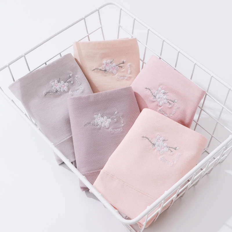 

Women's underwear women's cotton antibacterial high waist cotton crotch summer thin section breathable fat mm large size triangl