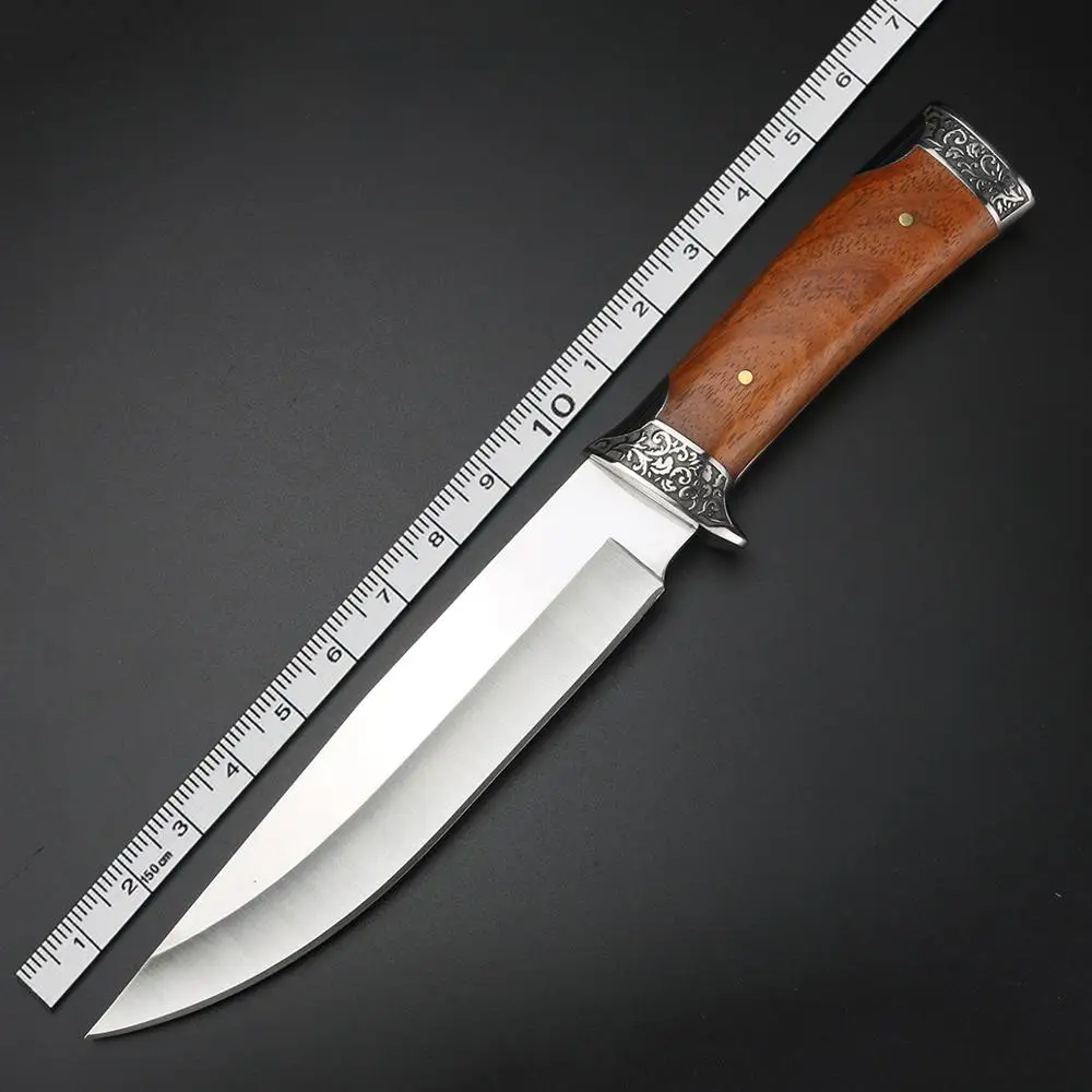 

Outdoor Survival Knife Wild Hunting Knife Fixed Blade Camping Knife High Hardness Steel Japanese Mirror Manual Knife with Sheath